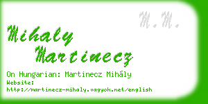 mihaly martinecz business card